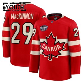 Børn Canada Trøje 4 Nations Face Off 2025 Fanatics Premium Nathan Mackinnon Rød
